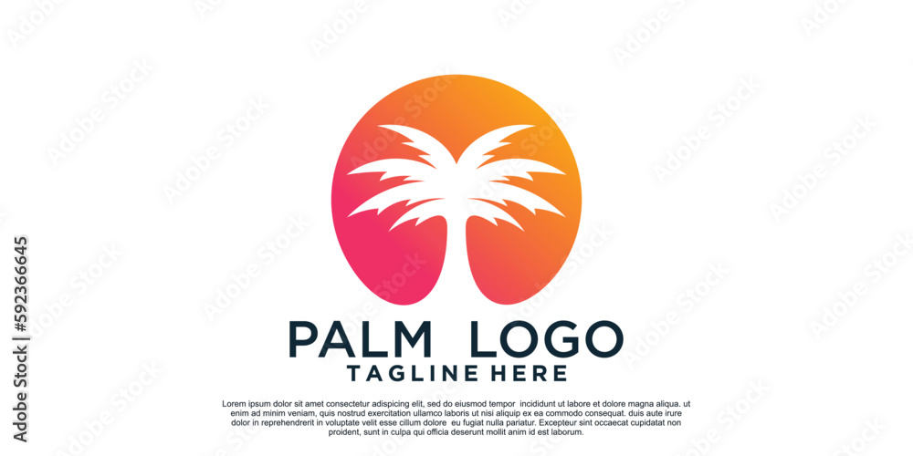 Palm logo design with unique concept Premium Vector Part 5