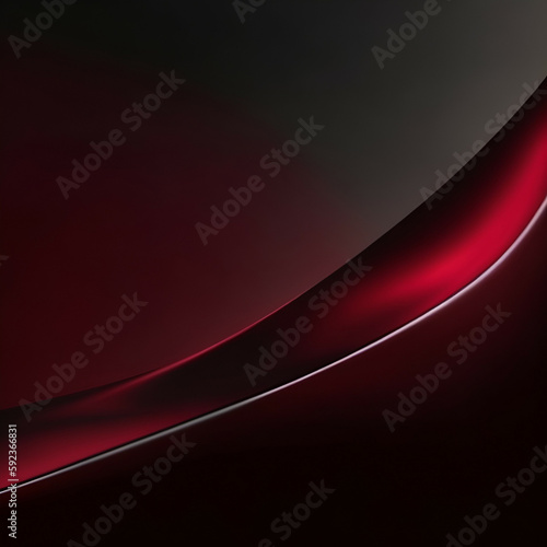abstract red wave background - Dark red wine and black background - Abstract background - Generative AI