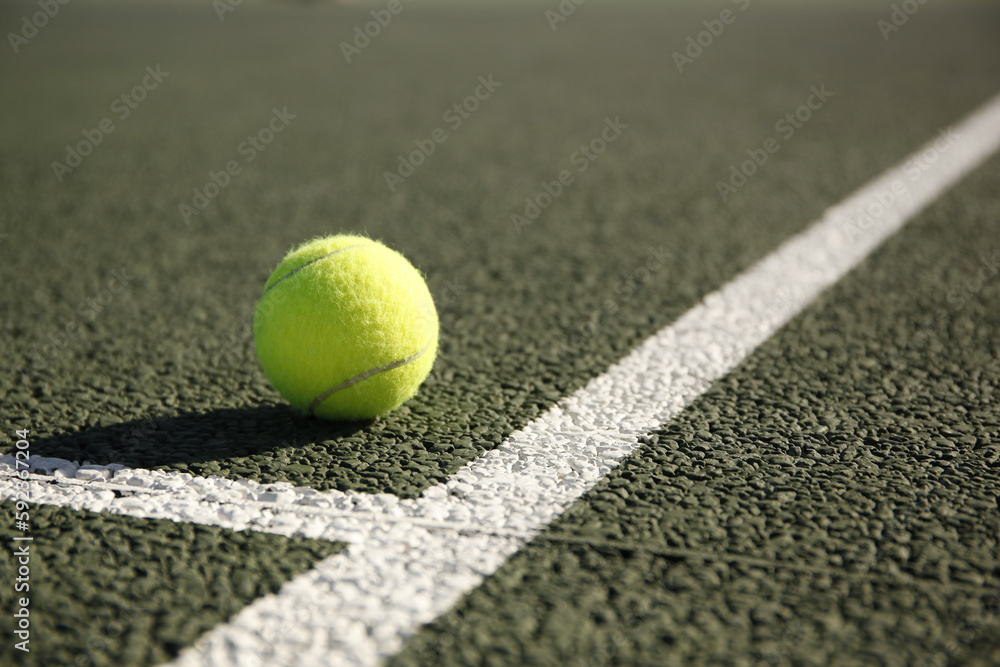 Zoom balle tennis