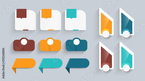 Set of modern infographic elements vector