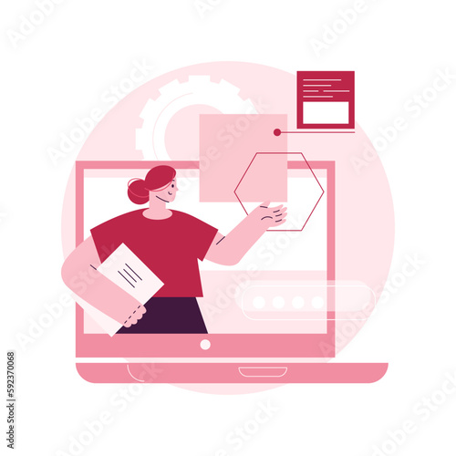 Brand communication guideline abstract concept vector illustration. Brand guidelines, communication standard, visual identity, representation in media, communicative strategy abstract metaphor.