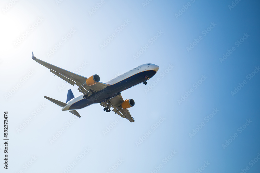 Fototapeta premium Landing of a commercial aircraft