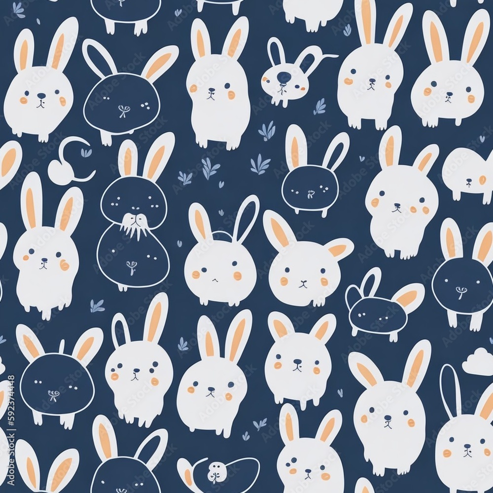 fluffy rabbits pattern