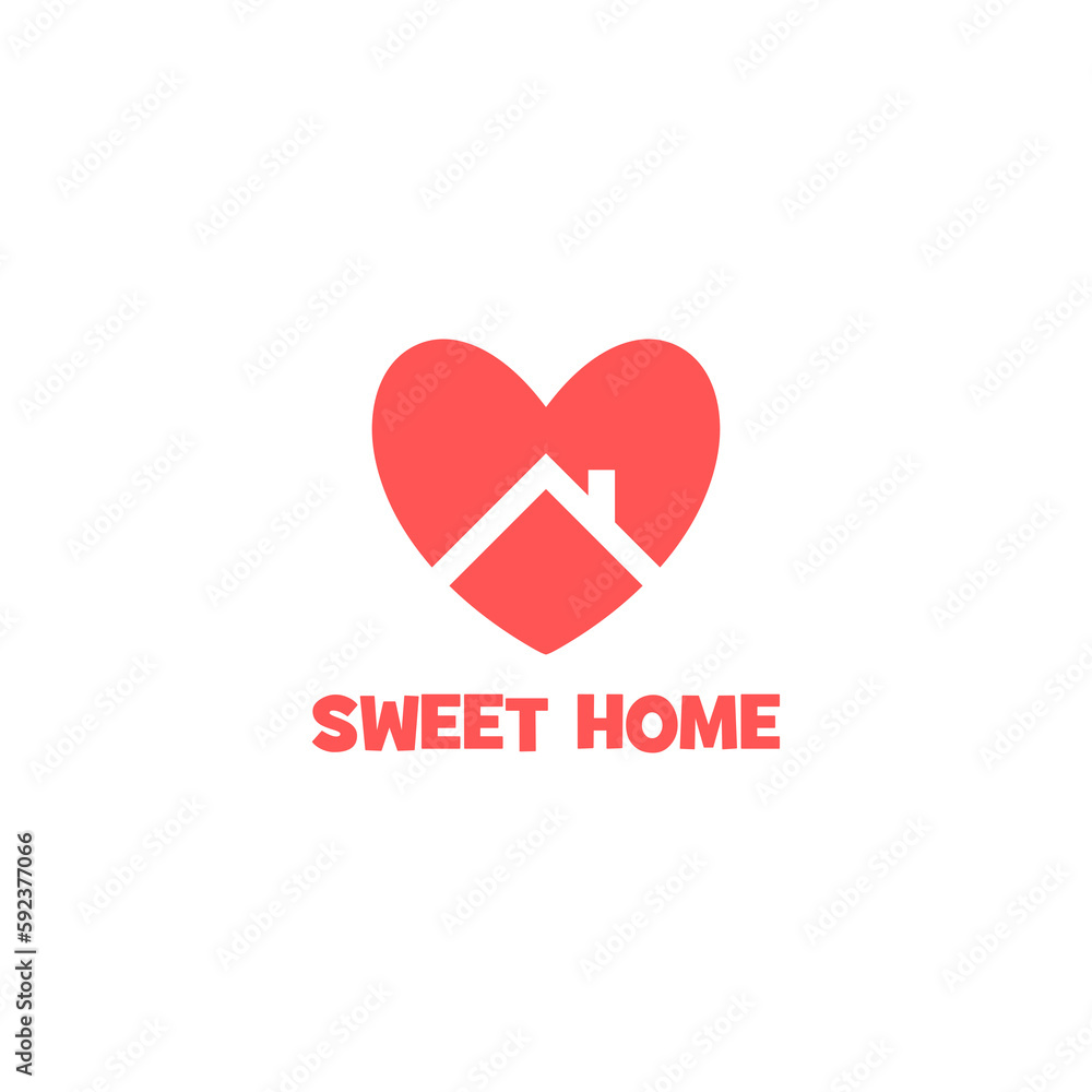 Sweet home logo icon isolated on transparent background