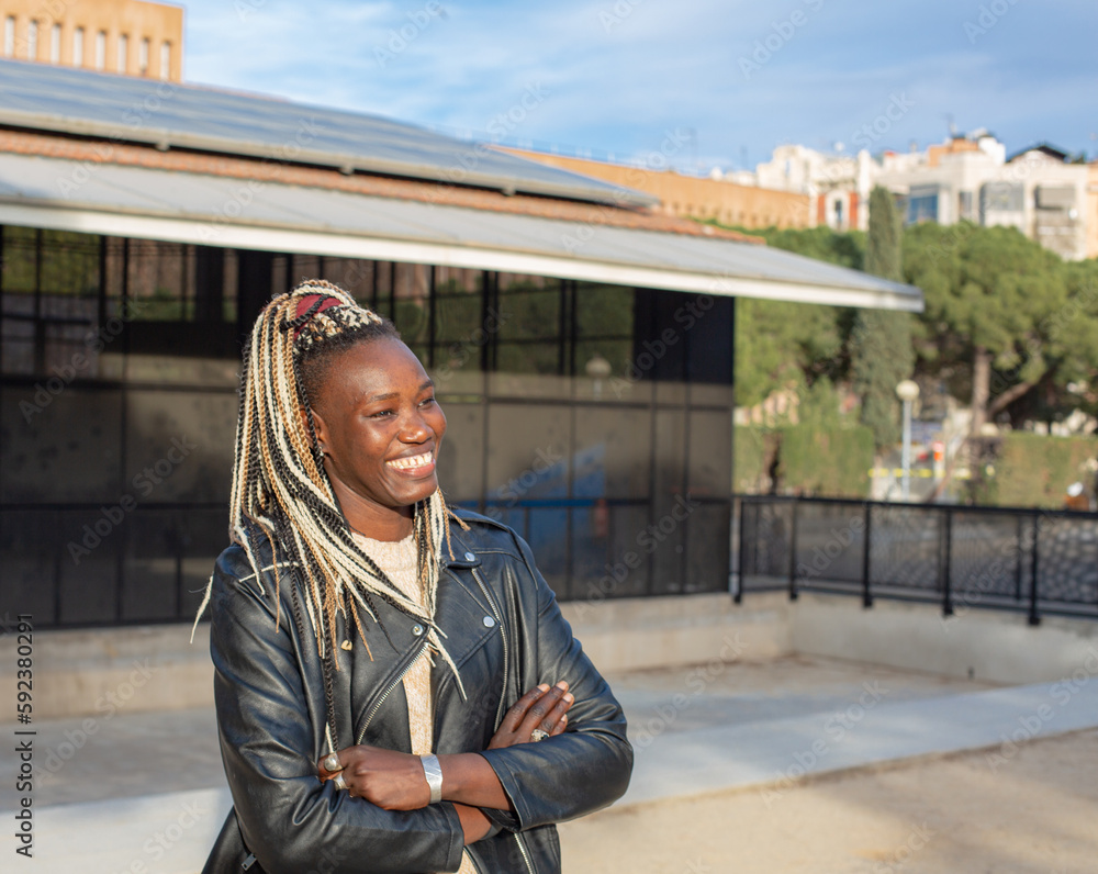 Fototapeta premium African girl with braids
