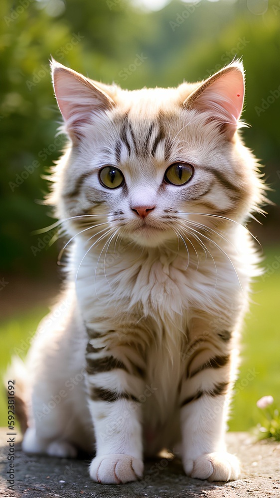 Cute cat with cute expression