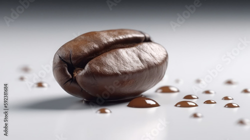 A studio shot of coffee beans created with Generative AI