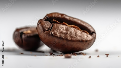 A studio shot of coffee beans created with Generative AI