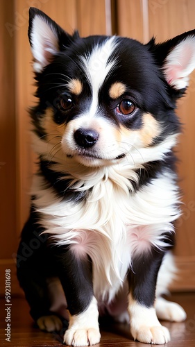 cute dog with cute expression.