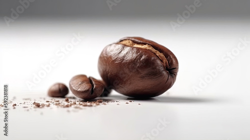 A studio shot of coffee beans created with Generative AI