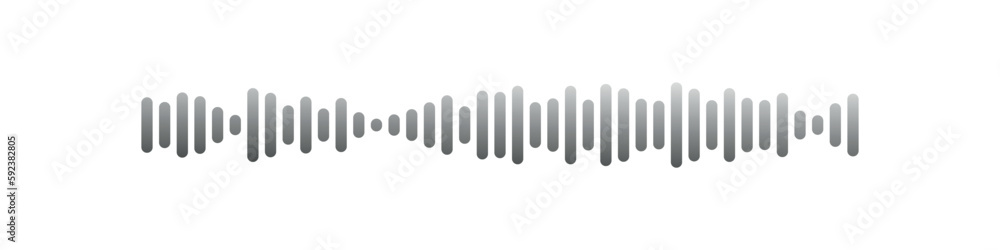 Voice audio message. Radio sound waves. Music audio track waveform. Vector isolated illustration Voice audio message. Radio sound waves. Music audio track waveform. Vector isolated illustration
