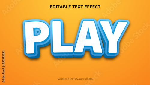editable play text effect
