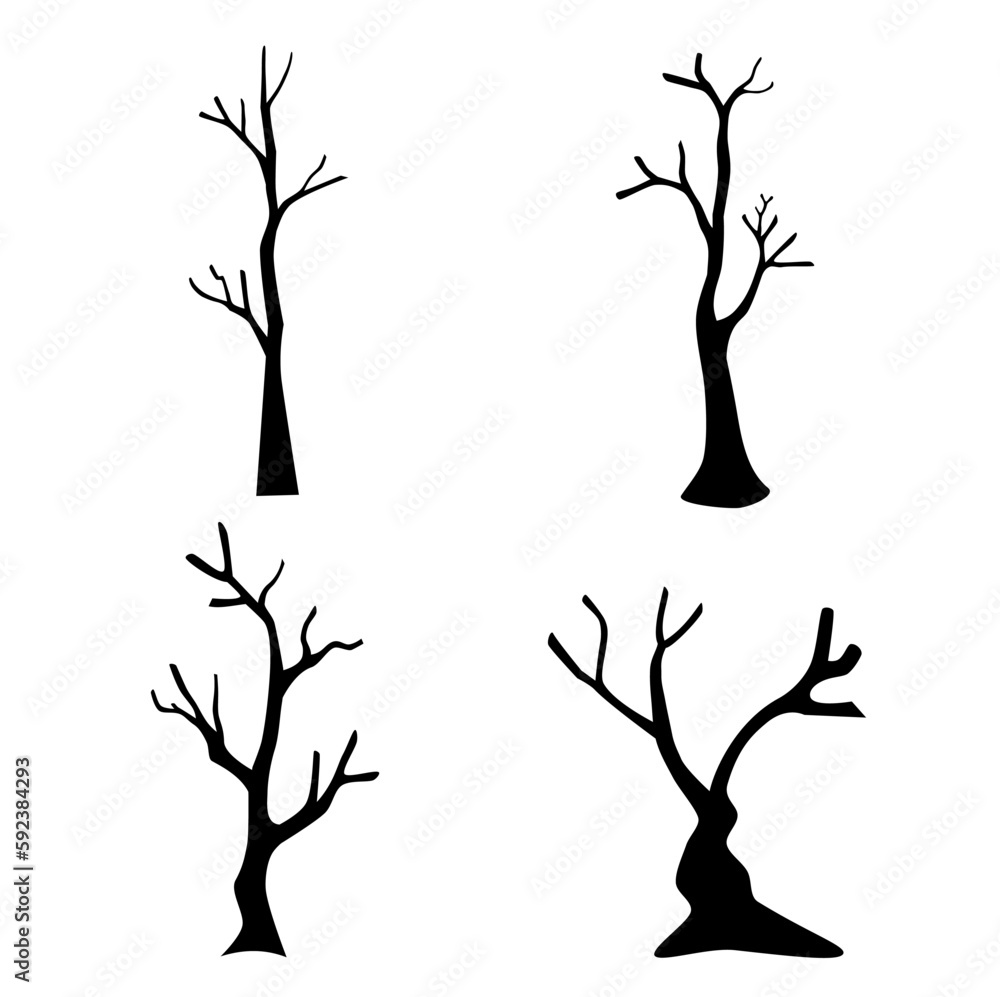 Black tree in the nature. The tree stands dead. Black tree in the woods. Black tree in the nature. The tree stands dead. Black tree in the woods.