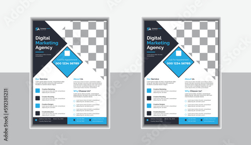 New digital marketing, simple & creative best business flayer design, layout & template.