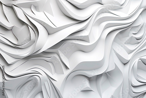 Generative AI illustration of Abstract white and colors background with textures and reliefs