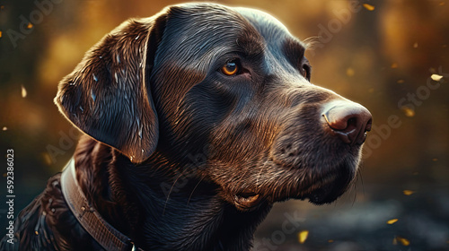 Lifelike Labrador Illustration: Celebrate the Beauty and Loyalty of This Beloved Breed, Generative AI