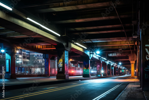 subway station at night