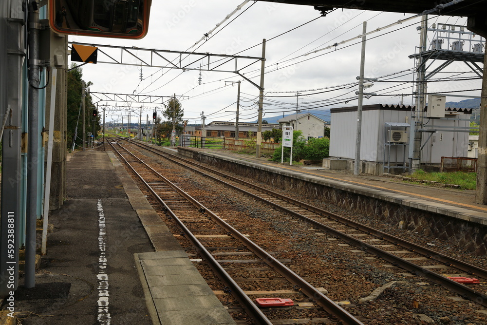 Fototapeta premium Railway station and platform area on service .