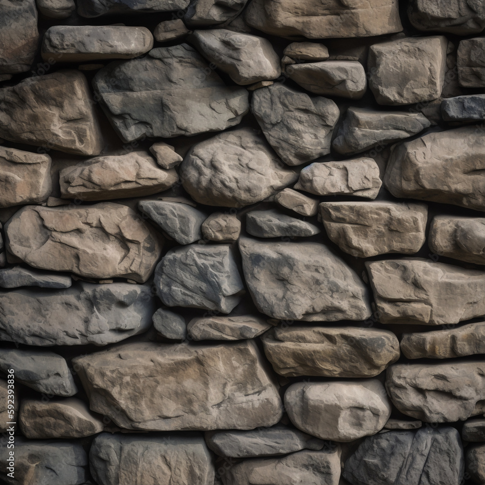 Fototapeta premium Stone wall background. Image Generated AI.