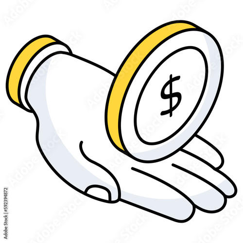 Modern design icon of donation