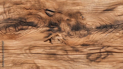 detailed oak wood with burning marks texture for furniture textures with details tile format repetitive pattern - generative ai
