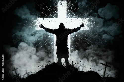 raising hands to pray to god, church, faith, Generative AI, religion, spirituality, meditation, devotion
