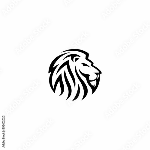MODERN HEAD LION DESIGN LOGO VECTOR ILLUSTRATION