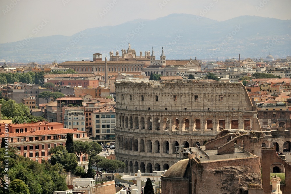 view of the Colosseum in Rome, Italy