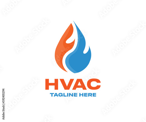 HVAC, Air conditioning logo design. Central heating design. HVAC icons. Heating, ventilating and air conditioning symbols vector design and illustration.

