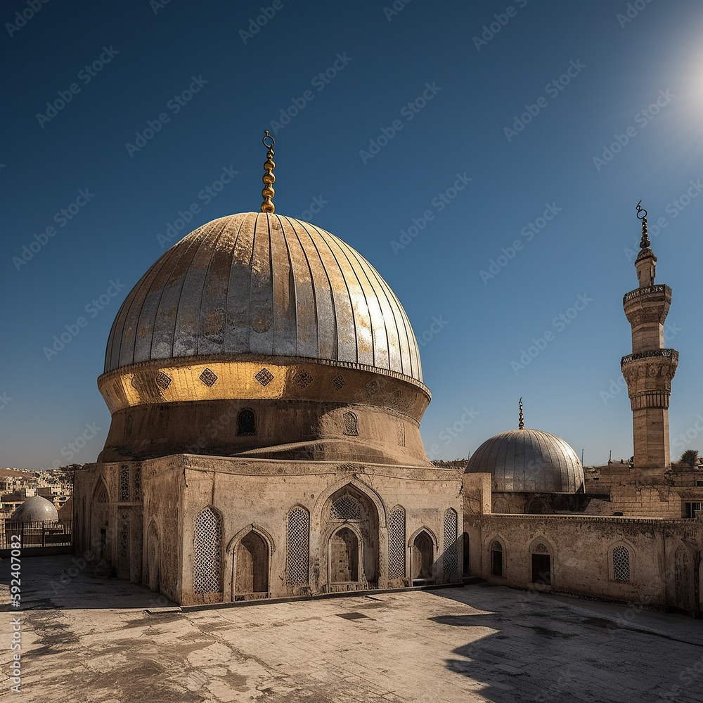 Mosque islamic prayer ramadan mubarek greeting cami mescit Generative Ai