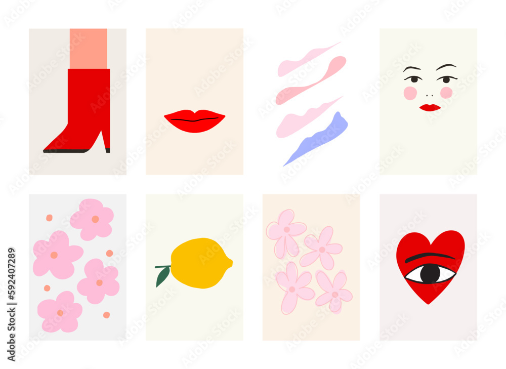 Poster gallery abstract colorful hand drawn. Wall art for bedroom, Living room and office decor. Hand drawn vector design elements. Poster gallery abstract colorful hand drawn. Wall art for bedroom, Living room and office decor. Hand drawn vector design elements.