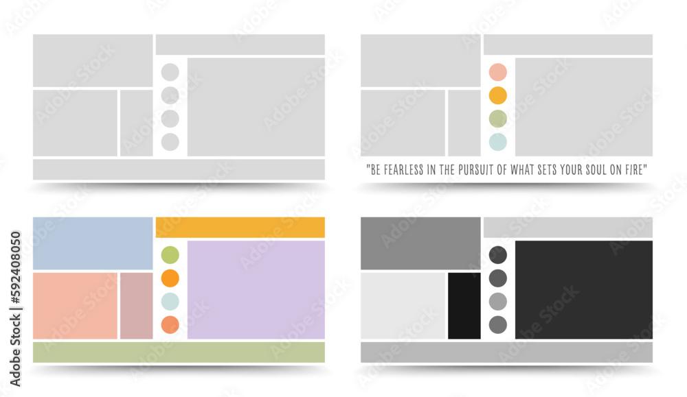 Moodboard template. Photo collage layout. Minimalist Moodboard. Moodboard template. Photo collage layout. Minimalist Moodboard.