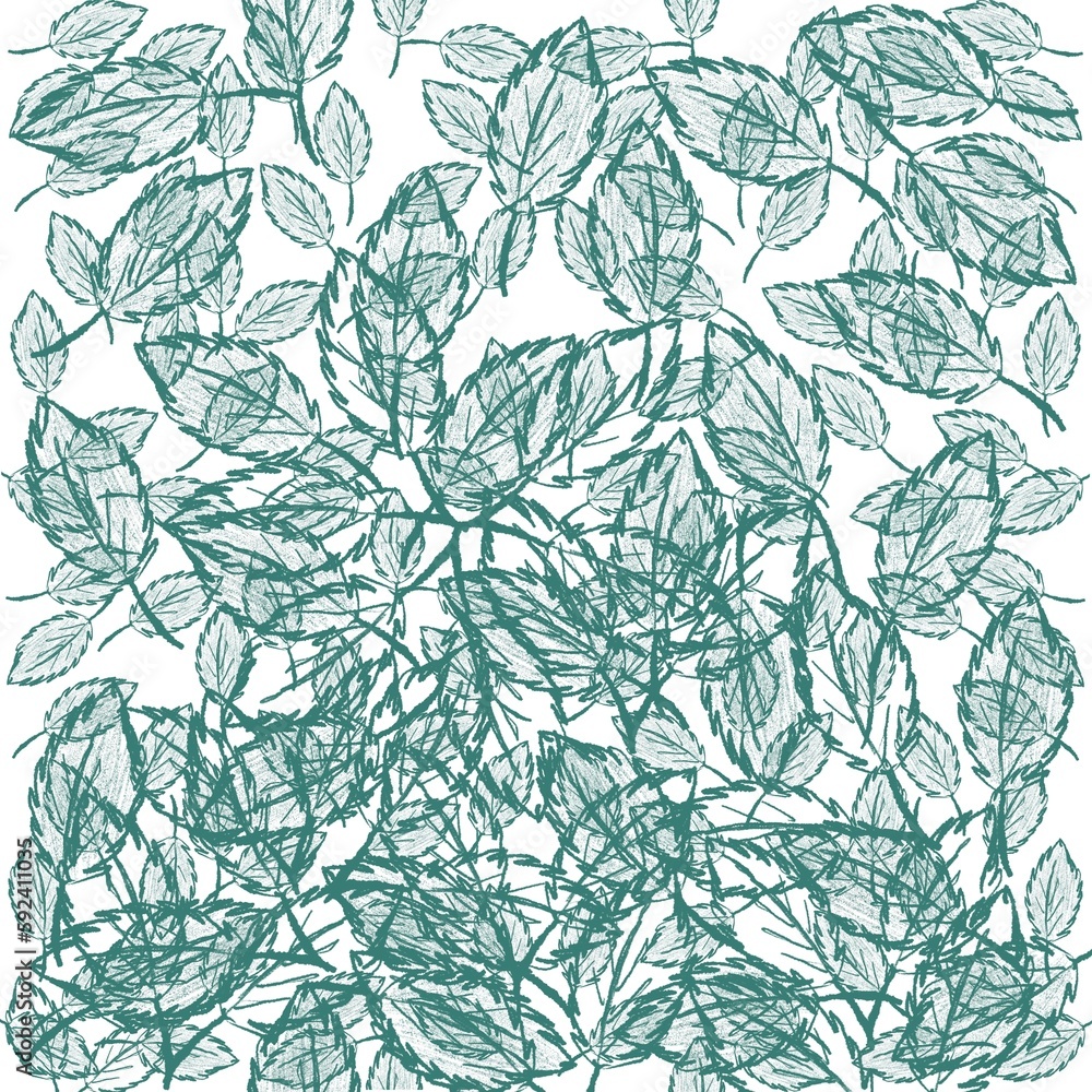 Fototapeta premium seamless background with leaves