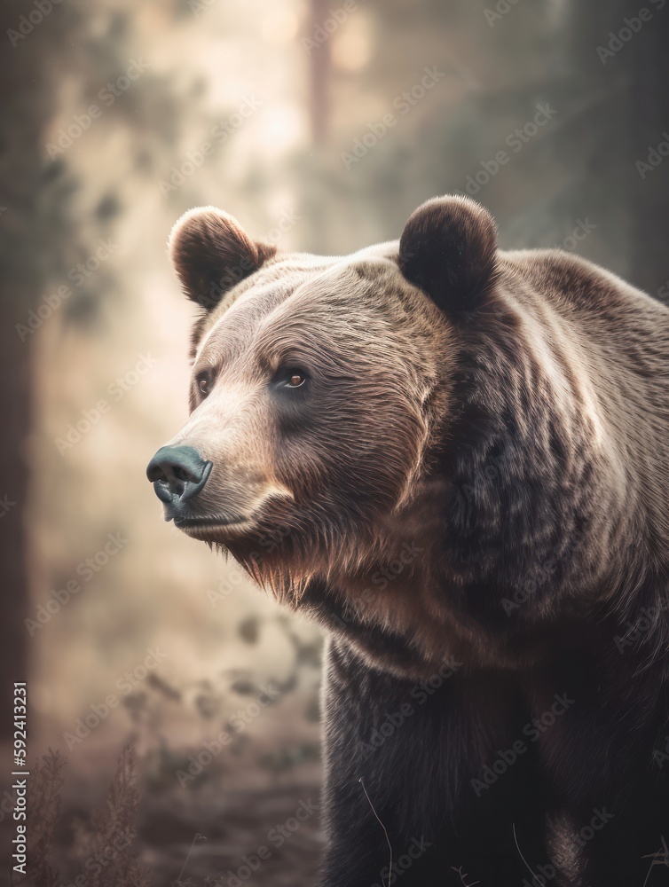 bear portrait in the forest generatieve ai bear portrait in the forest generatieve ai