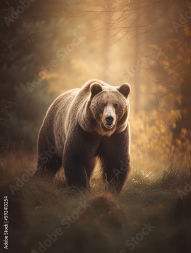 bear-portrait-in-the-forest-generatieve-ai