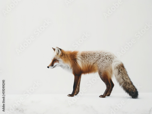 Red fox in the snow generatieve ai © Femke
