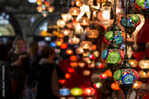 Turkish Mosaic Lamps  Grand Bazaar  Istanbul