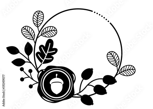 Herbstkranz Herbstmuster grafische Elemente