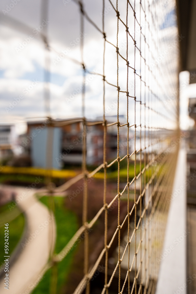 net on the balcony, protection for cats and birds