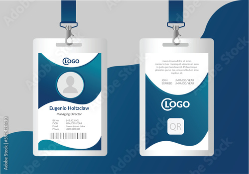 modern id card design template.