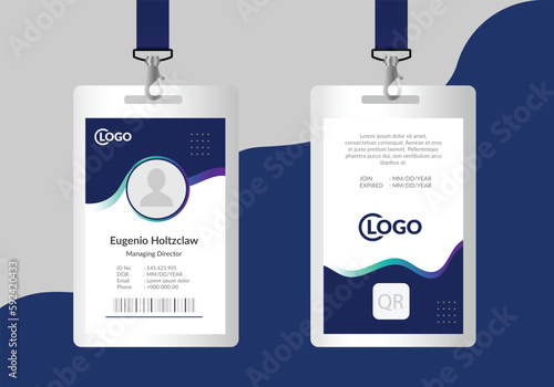 modern id card design template.