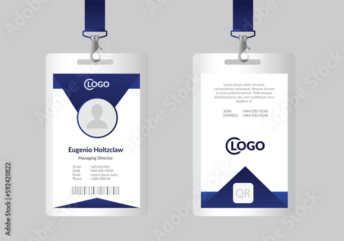 modern id card design template.