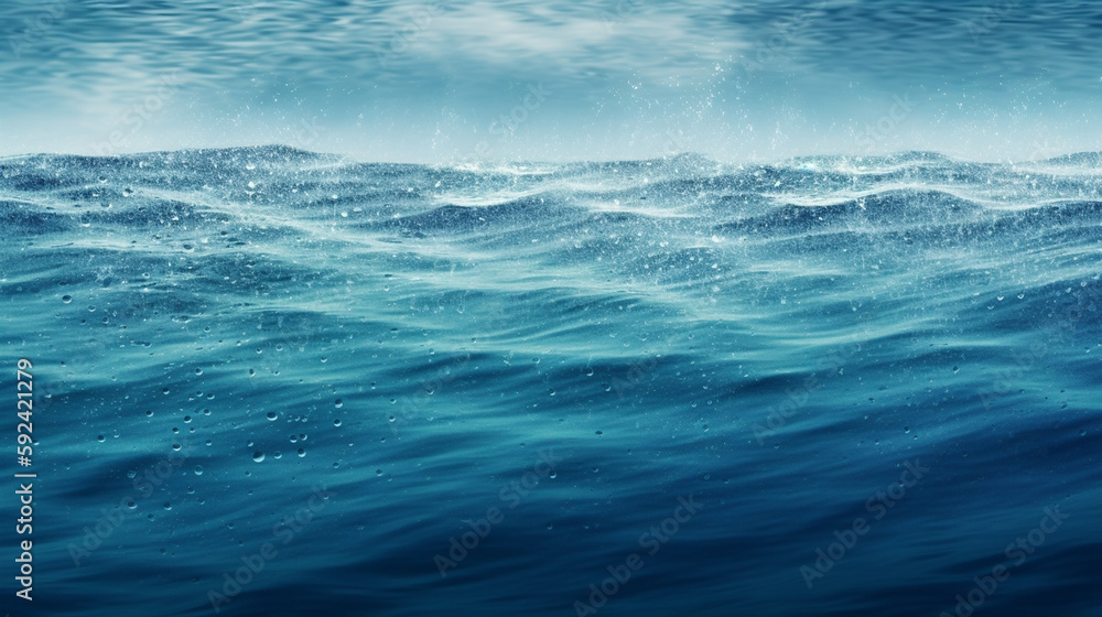 Wide water textured banner background Generative AI Wide water textured banner background Generative AI