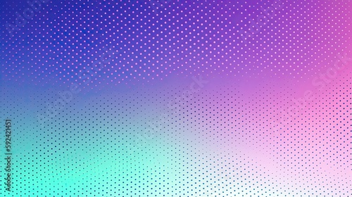 Brilliant White Halftone Round Dots Gradient Pattern: Generative AI