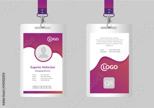 modern id card design template.