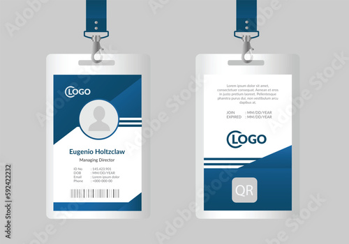 modern id card design template.