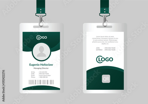 modern id card design template.
