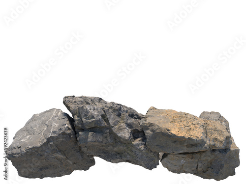 set of random rock, no background very clean good for graphic resources © Wahyu
