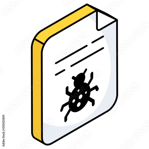 A unique design icon of infected file 