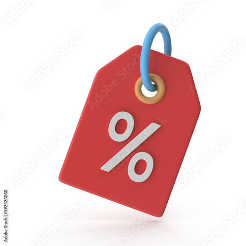 Red Percentage Icon